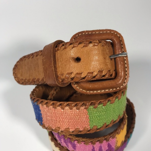 💥BOGO: Hippie Boho Colorful Woven Belt Guatemala - Picture 2 of 4